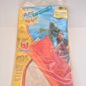 NEW VTG 90s Splash Club Inflatable Lounge Pool Float Air Mat 72x27 Pink Swimming